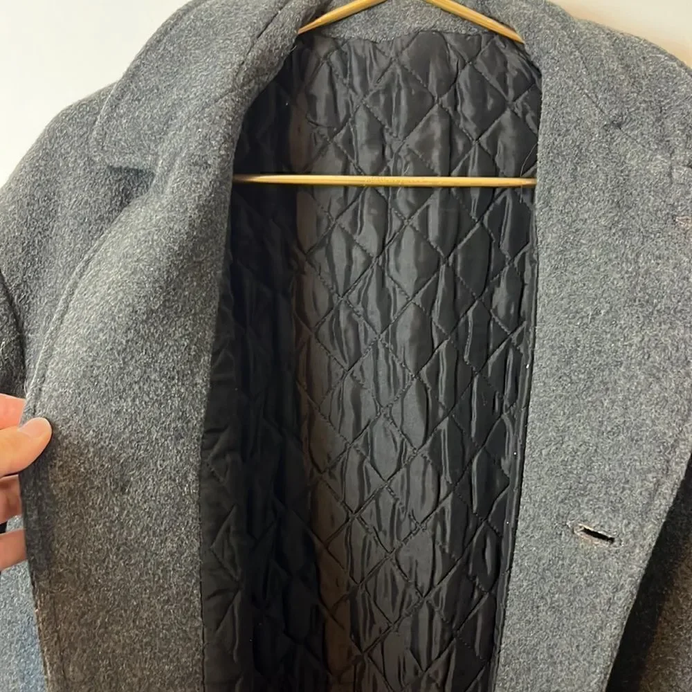 Wool insulated 3 button coat - Picture 6 of 10